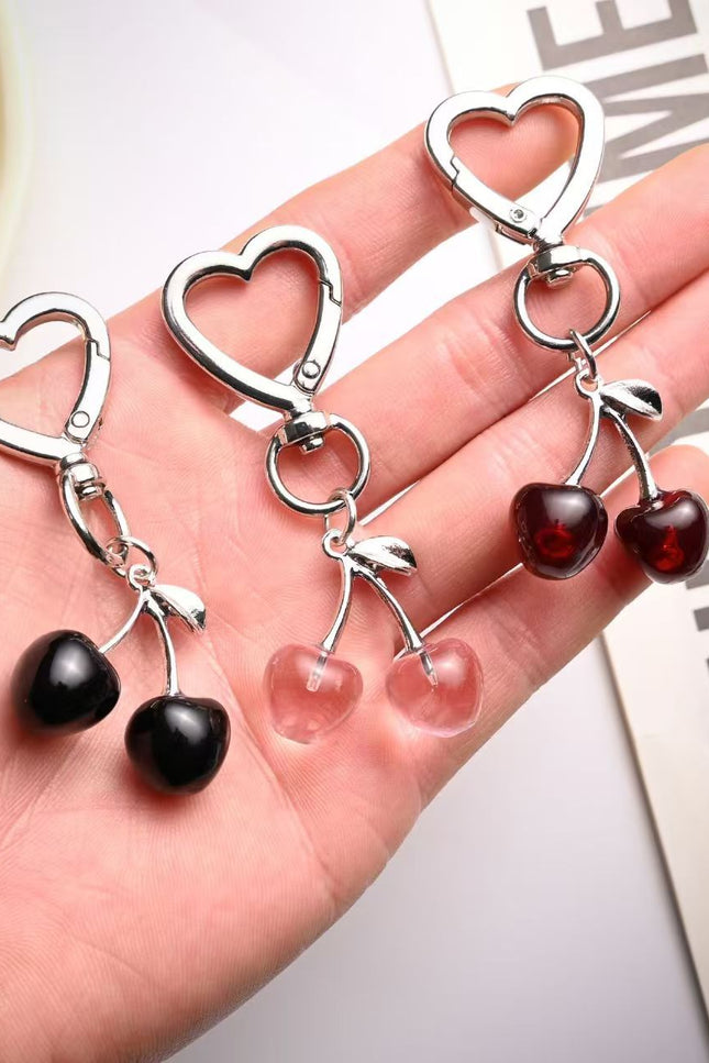 New Cherry Car Keychain High-grade Women's Bag Pendant
