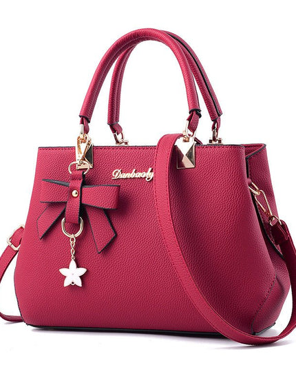 Women Shoulder Bag With Bowknot Star Pendant Totes