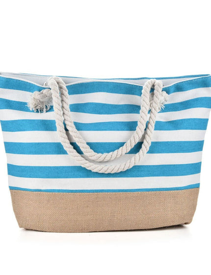 Striped Beach Bag Casual Large Capacity Women Shoulder Bags