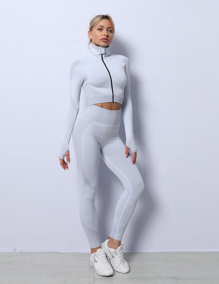 3PCS Yoga Set Seamless Sport Set Women Gym Clothing Leggings Women Crop Top Sports Bra Women Fitness Gym Set Womens Outfits Tracksuit