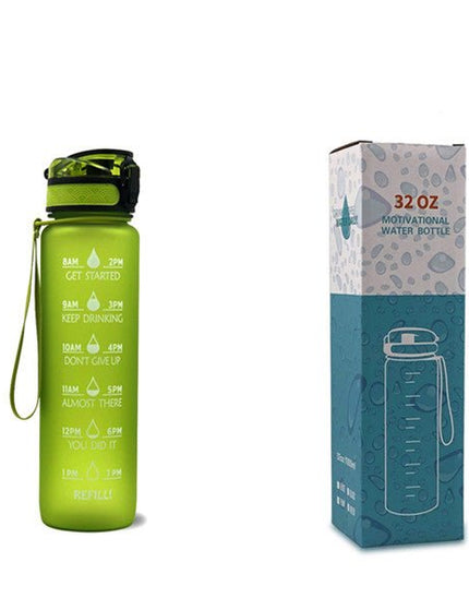 1L Tritan Water Bottle With Time Marker Bounce Cover Motivational Water Bottle Cycling Leakproof Cup For Sports Fitness Bottles