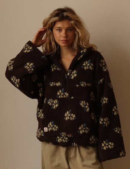 Winter Flowers Lambskin Sweatshirt With Big Pocket Casual Loose Zip-up Lapel Pullover Top Women's Clothing