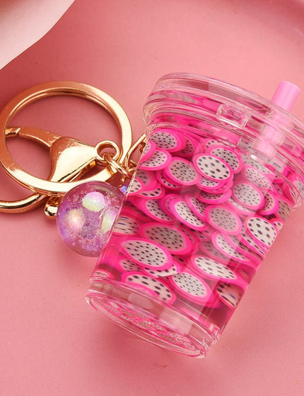 Fruit Chip Floating Key Chain Pendant