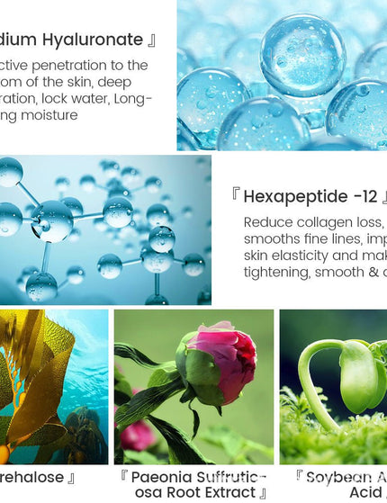 Hyaluronic Acid Face Serum Anti-Aging Shrink Pore Whitening Moisturizing Face Cream Dry Skin Care