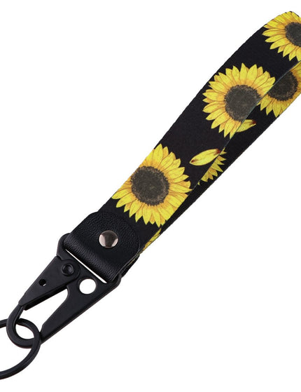 Cherry Blossom Leather Metal Keychains