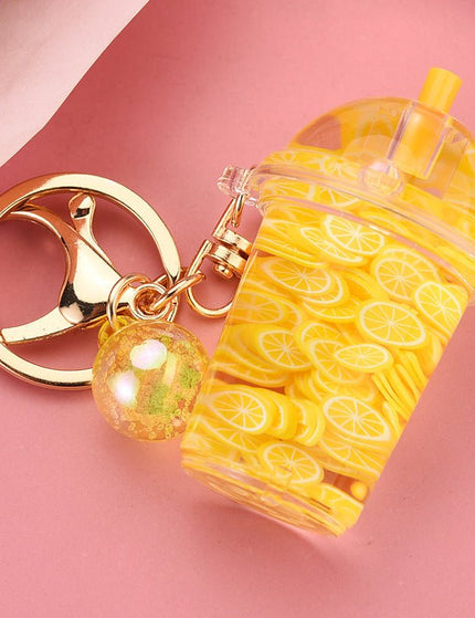 Fruit Chip Floating Key Chain Pendant