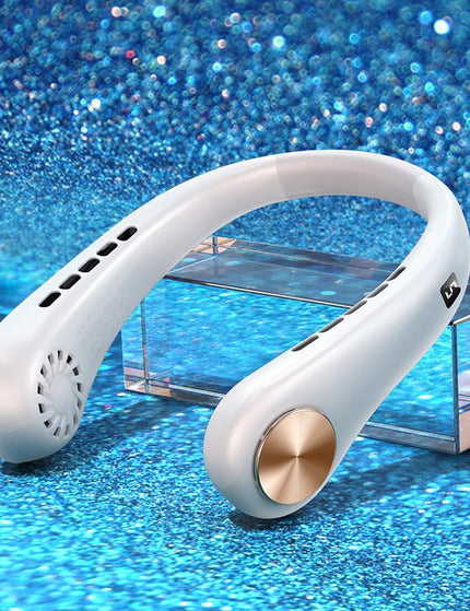 New Mini Neck Fan Portable Bladeless Hanging Neck Rechargeable Air Cooler Mini Summer Sports Fans