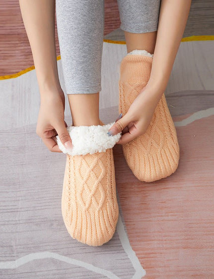 Winter Woolen Socks Women Thicken Warm Home Bedroom Socks Slippers Men Non-slip Foot Warmer Snow Socks Calcetines Mujer